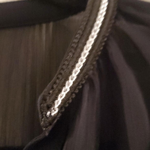 NWT The Limited Black Sheer Button Front Top Small - Picture 2 of 2